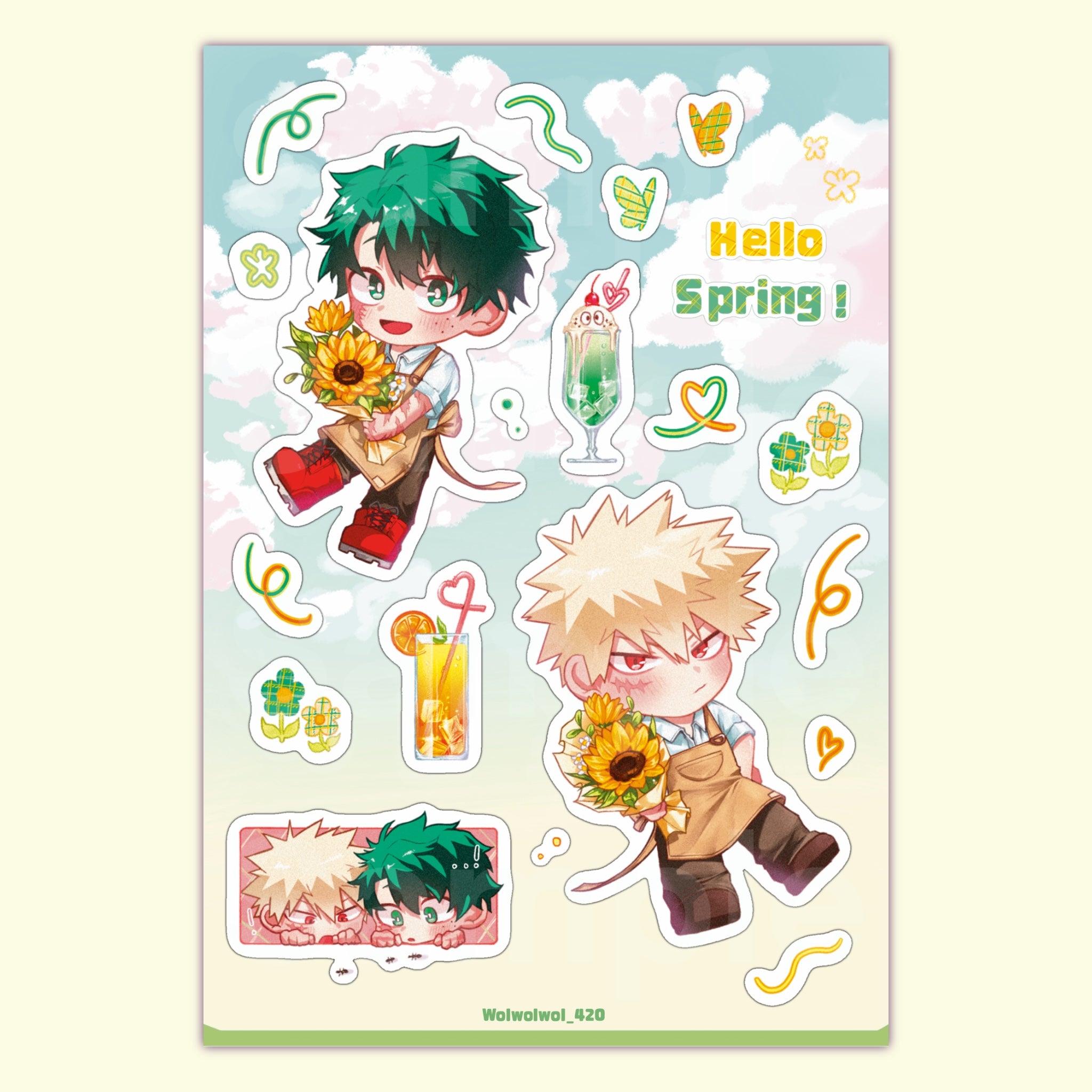 Hello Spring Sticker sheet